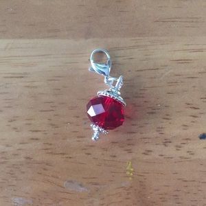 Red Origami Owl Crystal Dangle